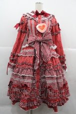 画像1: BABY,THE STARS SHINE BRIGHT / Berry Sweet Bouquetロングワンピース  赤 I-25-12-06-067-BA-OP-SA-ZI (1)