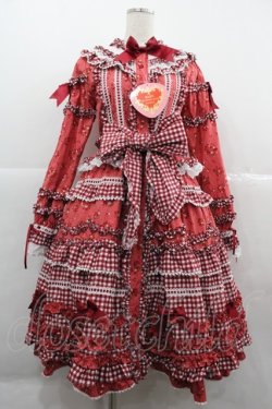 画像1: BABY,THE STARS SHINE BRIGHT / Berry Sweet Bouquetロングワンピース  赤 I-25-12-06-067-BA-OP-SA-ZI