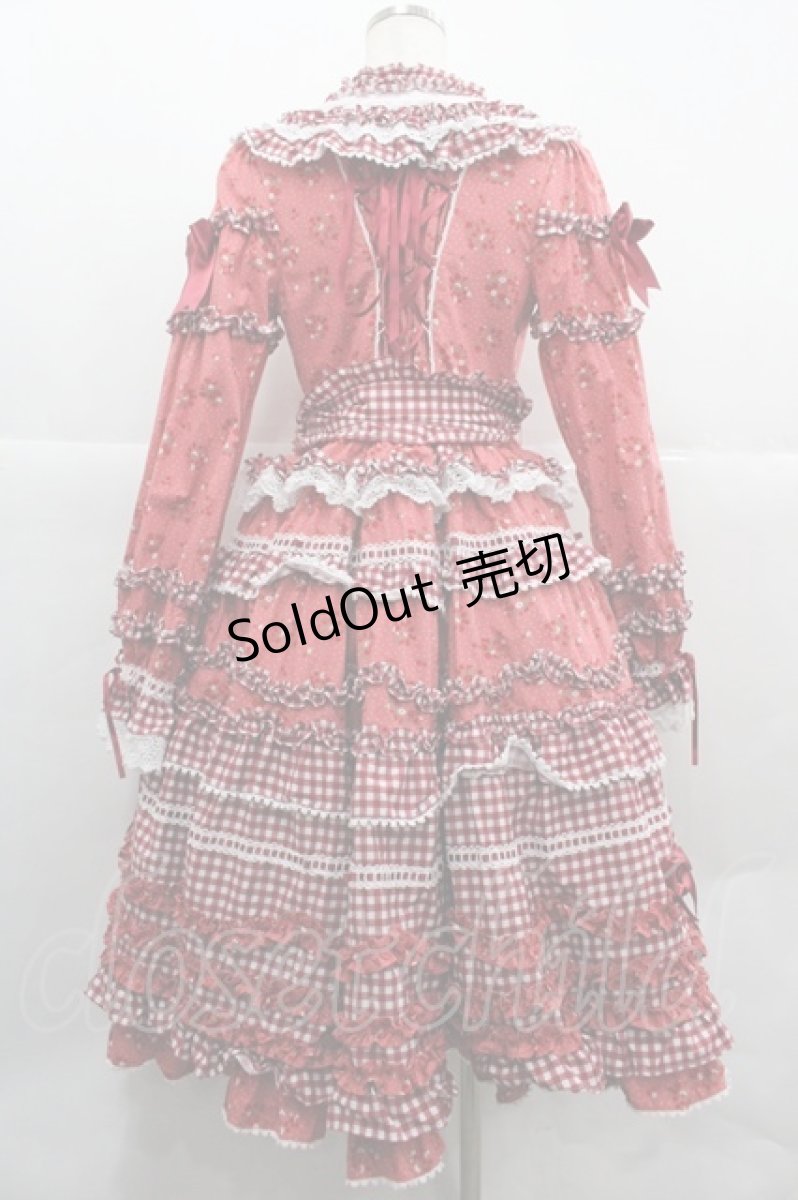 画像2: BABY,THE STARS SHINE BRIGHT / Berry Sweet Bouquetロングワンピース  赤 I-25-12-06-067-BA-OP-SA-ZI (2)