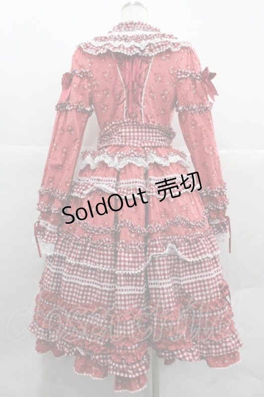 画像2: BABY,THE STARS SHINE BRIGHT / Berry Sweet Bouquetロングワンピース  赤 I-25-12-06-067-BA-OP-SA-ZI (2)