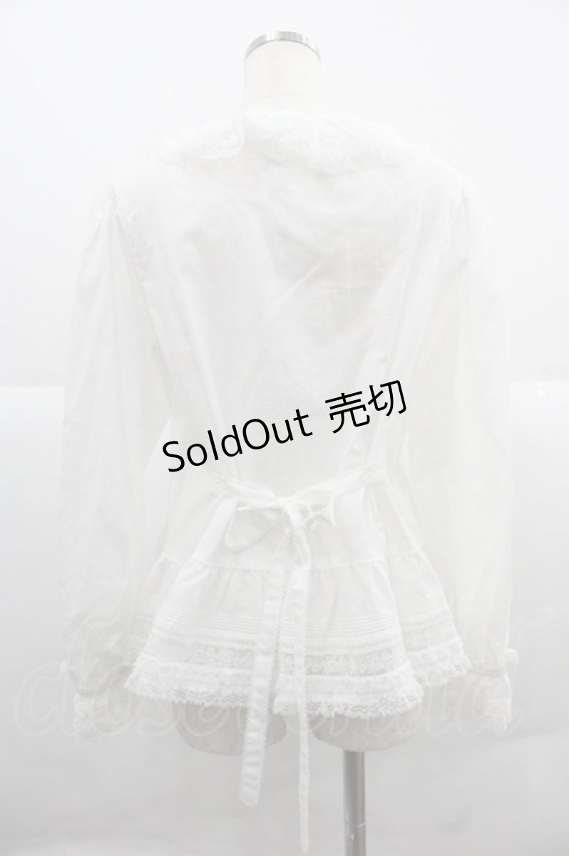 画像2: PINK HOUSE / レース使いオーバーブラウス  ホワイト I-25-12-06-008-LO-BL-SA-ZI (2)