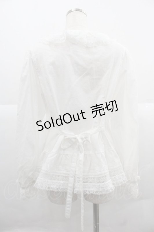 画像2: PINK HOUSE / レース使いオーバーブラウス  ホワイト I-25-12-06-008-LO-BL-SA-ZI (2)