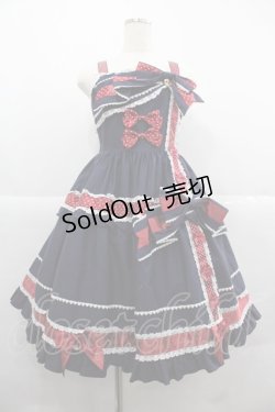 画像1: BABY,THE STARS SHINE BRIGHT / ねこくみゃちゃんからのPresent Ribbonジャンパースカート  ネイビー I-25-12-06-069-BA-OP-SA-ZI