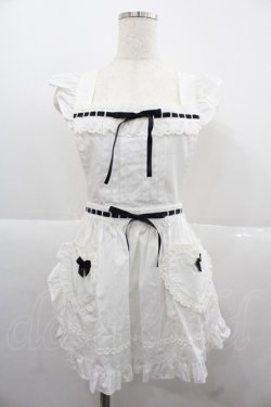 画像1: BABY,THE STARS SHINE BRIGHT / Dreaming Aliceエプロン  白Ｘ黒 I-25-12-06-073-BA-ZA-SA-ZI