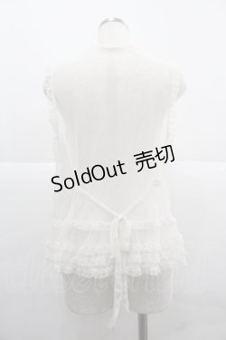 画像2: PINK HOUSE / ドットチュールフリルベスト  アイボリー I-25-12-06-009-LO-TO-SA-ZI