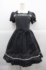 metamorphose / ドット半袖ワンピース  黒Ｘ白 I-25-12-06-077-ME-OP-SA-ZI