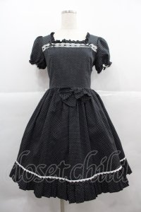 metamorphose / ドット半袖ワンピース  黒Ｘ白 I-25-12-06-077-ME-OP-SA-ZI