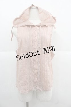 画像1: PINK HOUSE / 水玉フード付きノースリーブブラウス  ピンク I-25-12-06-010-LO-BL-SA-ZI