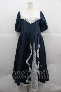 画像1: marcHenTica / エーベル・マリアンヌワンピース  ネイビー I-25-12-06-084-LO-SK-SA-ZI