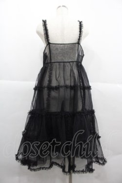 画像2: Candy Stripper / ROMANESQUE FRILL CAMISOLE DRESS  黒 I-25-12-06-087-PU-OP-SA-ZI