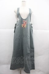 PINK HOUSE / うさぎ刺繍ジャンパースカート  ブルー I-25-12-06-088-LO-OP-SA-ZI