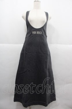 画像1: PINK HOUSE / デニムジャンパースカート M ブラック I-25-12-06-089-LO-OP-SA-ZI