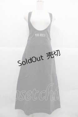 画像1: PINK HOUSE / デニムジャンパースカート M ブラック I-25-12-06-089-LO-OP-SA-ZI