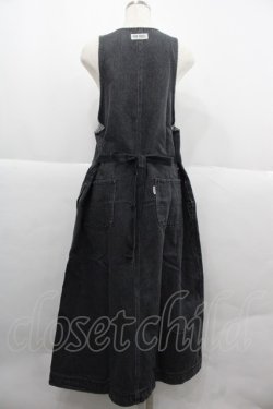 画像2: PINK HOUSE / デニムジャンパースカート M ブラック I-25-12-06-089-LO-OP-SA-ZI