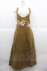 PINK HOUSE / コーデュロイクリスマスクマワッペンジャンパースカート  ブラウン I-25-12-06-090-LO-OP-SA-ZI