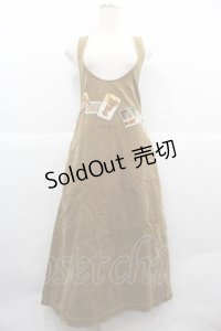 PINK HOUSE / コーデュロイクリスマスクマワッペンジャンパースカート  ブラウン I-25-12-06-090-LO-OP-SA-ZI