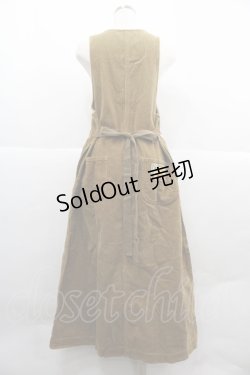 画像2: PINK HOUSE / コーデュロイクリスマスクマワッペンジャンパースカート  ブラウン I-25-12-06-090-LO-OP-SA-ZI