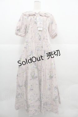 画像1: PINK HOUSE / リトルヴァイオレットプリントワンピース  ピンク I-25-12-06-091-LO-OP-SA-ZI