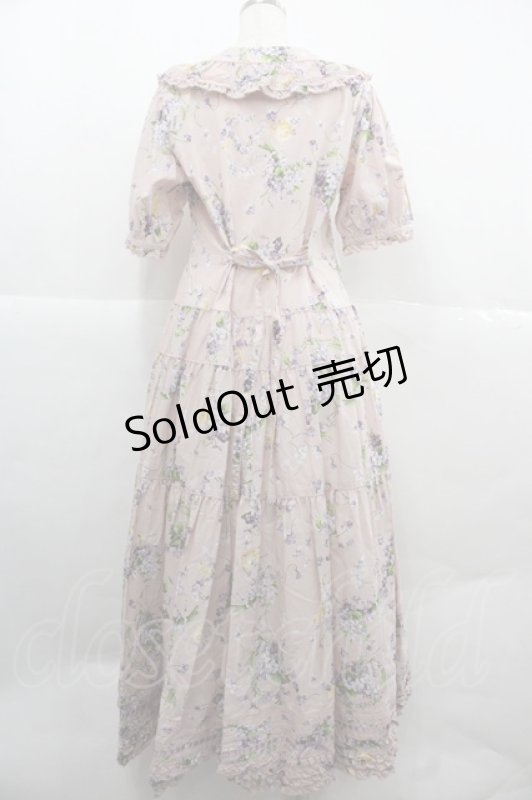 画像2: PINK HOUSE / リトルヴァイオレットプリントワンピース  ピンク I-25-12-06-091-LO-OP-SA-ZI (2)