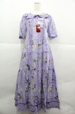 画像1: PINK HOUSE / リトルヴァイオレットプリントワンピース  パープル I-25-12-06-092-LO-OP-SA-ZI (1)