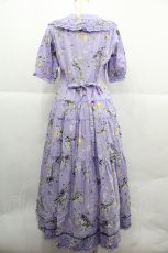 画像2: PINK HOUSE / リトルヴァイオレットプリントワンピース  パープル I-25-12-06-092-LO-OP-SA-ZI (2)
