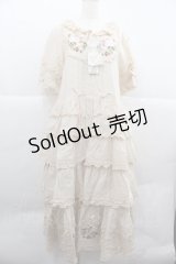 PINK HOUSE / Berry Rose刺繍入りパッチワーク風ワンピース  アイボリー I-25-12-06-093-LO-OP-SA-ZI