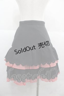 画像2: MILK / ギンガム&フリルスカート  ブラック×レッド I-25-12-06-095-ML-SK-SA-ZI