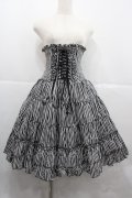 ATELIER PIERROT / ストライプコルセットスカート  黒Ｘ白 I-25-12-06-097-EL-SK-SA-ZI