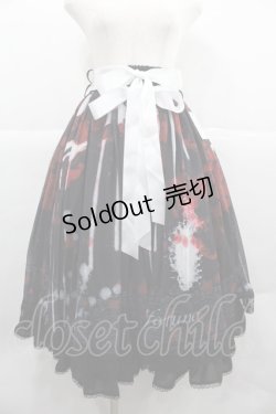 画像1: Triple fortune / ブラッディスカート  黒Ｘ赤Ｘ白 I-25-12-06-098-EL-SK-SA-ZI