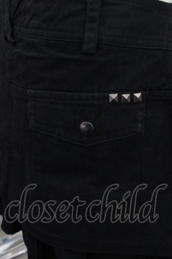 画像4: SEX POT ReVeNGe / ワッペンデザインプリーツスカート L 黒Ｘ白 I-25-12-06-099-SP-SK-SA-ZI