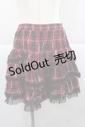 PUTUMAYO / チェックフリルスカート  赤Ｘ黒チェック I-25-12-06-101-PT-SK-SA-ZI