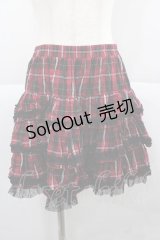 PUTUMAYO / チェックフリルスカート  赤Ｘ黒チェック I-25-12-06-101-PT-SK-SA-ZI