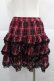 画像2: PUTUMAYO / チェックフリルスカート  赤Ｘ黒チェック I-25-12-06-101-PT-SK-SA-ZI (2)