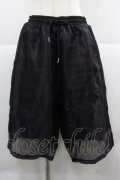 REFLEM / シアー切替レイヤードハーフパンツ  黒 I-25-12-06-102-PU-PA-SA-ZI