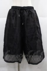 REFLEM / シアー切替レイヤードハーフパンツ  黒 I-25-12-06-102-PU-PA-SA-ZI