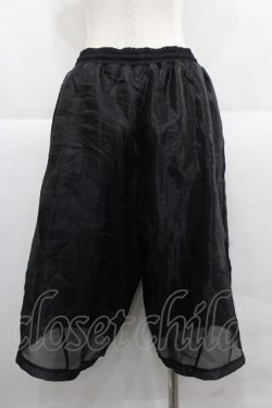 画像2: REFLEM / シアー切替レイヤードハーフパンツ  黒 I-25-12-06-102-PU-PA-SA-ZI