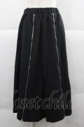 KMK(KINGLY MASK) / フロントZIPスカート  黒Ｘシルバー I-25-12-06-103-PU-SK-SA-ZI
