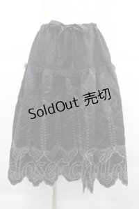 GRAMM / スカラップレース風刺繍スカート  黒 I-25-12-06-104-HN-SK-SA-ZI