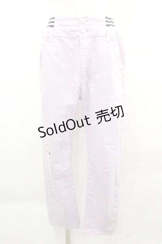 画像1: Rydia / コビニャー刺繍パンツ  ラベンダーＸ黒 I-25-12-06-106-PU-PA-SA-ZI (1)