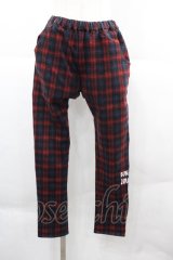 Rydia / コビニャー刺繍タータンチェックパンツ  赤Ｘ青チェック I-25-12-06-107-PU-PA-SA-ZI