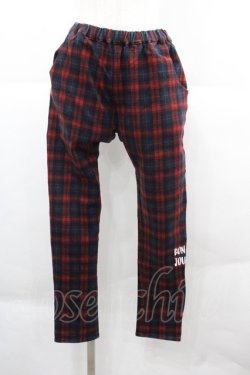 画像1: Rydia / コビニャー刺繍タータンチェックパンツ  赤Ｘ青チェック I-25-12-06-107-PU-PA-SA-ZI