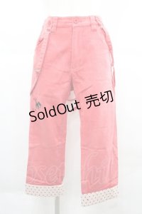 WORLD WIDE LOVE！(Rydia) / サスペンダーデニムパンツ  赤Ｘ黒 I-25-12-06-108-PU-PA-SA-ZI