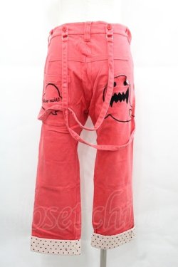 画像2: WORLD WIDE LOVE！(Rydia) / サスペンダーデニムパンツ  赤Ｘ黒 I-25-12-06-108-PU-PA-SA-ZI