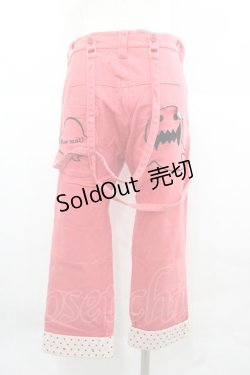 画像2: WORLD WIDE LOVE！(Rydia) / サスペンダーデニムパンツ  赤Ｘ黒 I-25-12-06-108-PU-PA-SA-ZI