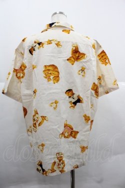 画像2: PINK HOUSE / テディベアがら半袖開襟シャツ L アイボリー I-25-12-06-012-LO-BL-SA-ZI