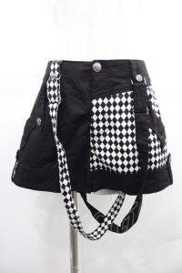 ALGONQUINS / バイカラーショートパンツ  黒Ｘ白 I-25-12-06-112-AL-PA-SA-ZI