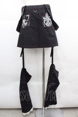 画像2: HANGRY&ANGRY / ブーツカバー付きスカート  黒Ｘ赤 I-25-12-06-114-HN-SK-SA-ZI