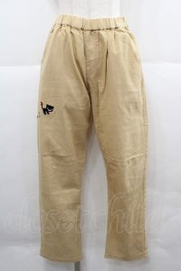 Rydia / 後ろコビニャー刺繍パンツ  アイボリーＸ黒 I-25-12-06-118-PU-PA-SA-ZI