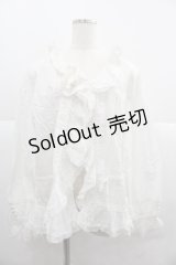 PINK HOUSE / ピンタックレースフリルオーバーブラウス  ホワイト I-25-12-06-013-LO-BL-SA-ZI