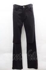 画像1: BPN FOR MEN / フロントクラッシュパンツ M 黒 I-25-12-06-119-GO-PA-SA-ZI (1)